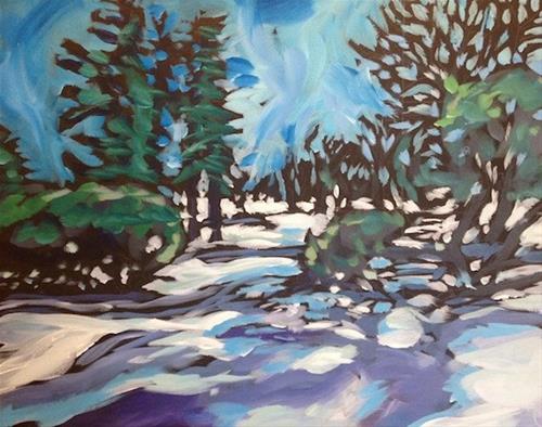 "Nokomis Parkway Shadows" original fine art by Kat Corrigan "Nokomis Parkway Shadows" original fine art by Kat Corrigan