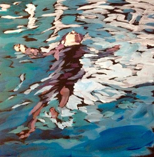"Backfloat at the Radisson" original fine art by Kat Corrigan "Backfloat at the Radisson" original fine art by Kat Corrigan