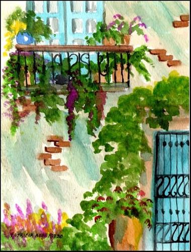 "The Balcony Challenge" original fine art by Patricia Ann Rizzo "The Balcony Challenge" original fine art by Patricia Ann Rizzo