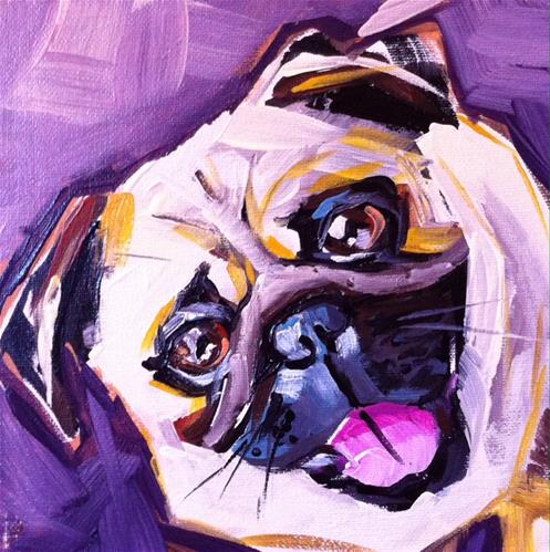 "Pug Life" original fine art by Teddi Parker "Pug Life" original fine art by Teddi Parker