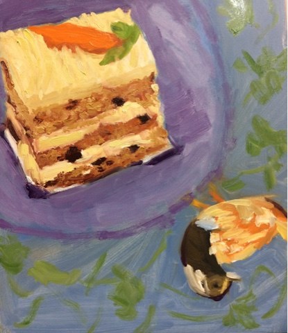 "Pastry Challenge 8x10 gesso board oil" original fine art by Peggy Schumm "Pastry Challenge 8x10 gesso board oil" original fine art by Peggy Schumm