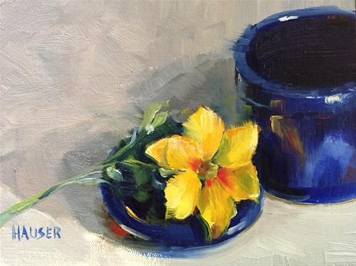 "Daylily in Blue" original fine art by Alice Hauser "Daylily in Blue" original fine art by Alice Hauser