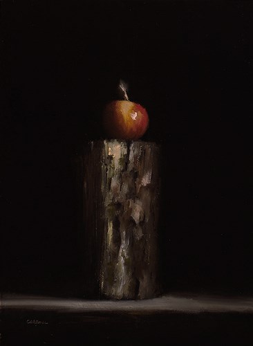 "Apple on Firewood" original fine art by Neil Carroll "Apple on Firewood" original fine art by Neil Carroll