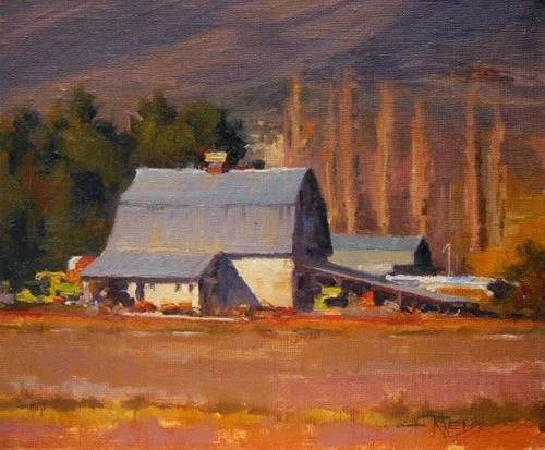 "Cascade Mountain Farm landscape oil painting by Robin Weiss" original fine art by Robin Weiss "Cascade Mountain Farm landscape oil painting by Robin Weiss" original fine art by Robin Weiss