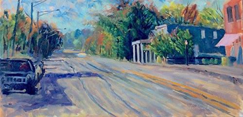 "Main Street en Plein air" original fine art by Daniel Fishback "Main Street en Plein air" original fine art by Daniel Fishback