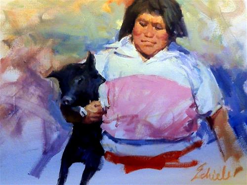 "bringing home the bacon" original fine art by Richard Schiele "bringing home the bacon" original fine art by Richard Schiele