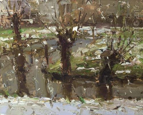 "Memory Lane: A Snow Painting" original fine art by Roos Schuring "Memory Lane: A Snow Painting" original fine art by Roos Schuring