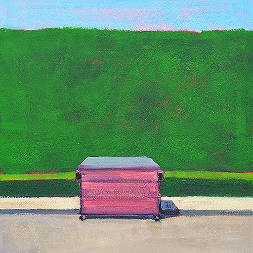 "Hot Pink Dumpster, La Jolla" original fine art by Kevin Inman "Hot Pink Dumpster, La Jolla" original fine art by Kevin Inman