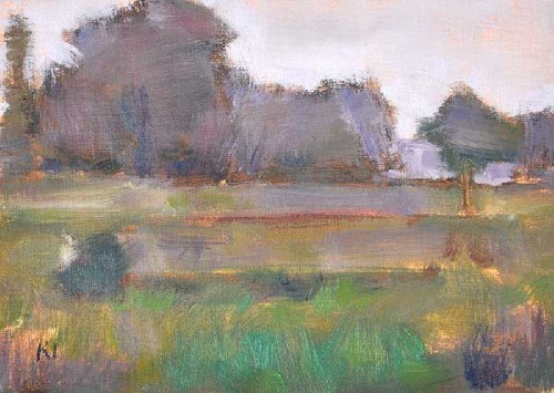 "Boise Farm, Fog Effect" original fine art by Kevin Inman "Boise Farm, Fog Effect" original fine art by Kevin Inman