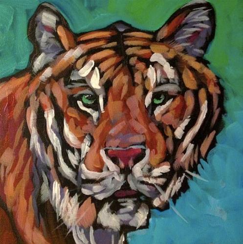 "Tonka the Tiger" original fine art by Kat Corrigan "Tonka the Tiger" original fine art by Kat Corrigan