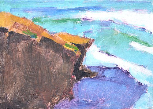 "Ocean Beach Cliffs" original fine art by Kevin Inman "Ocean Beach Cliffs" original fine art by Kevin Inman