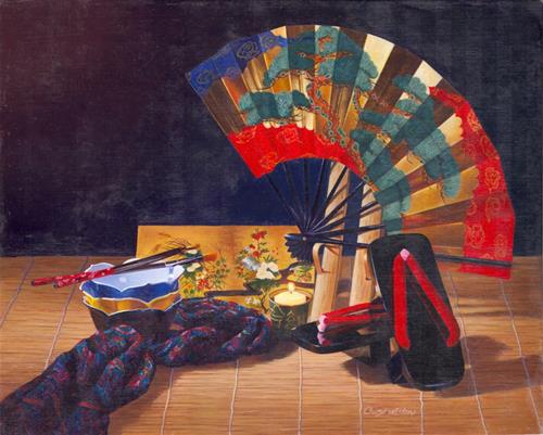 "Oriental Style" original fine art by Cheryl Plautz "Oriental Style" original fine art by Cheryl Plautz