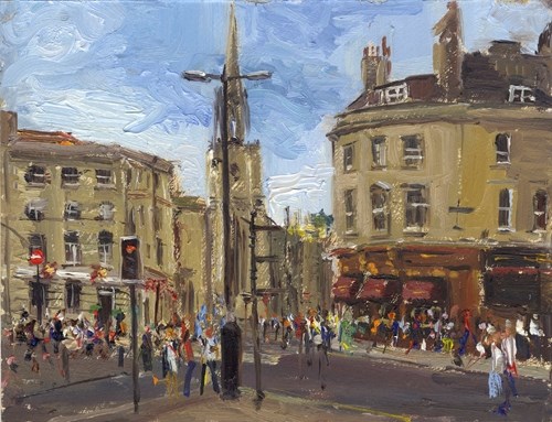 "The High Street, Facing Mallory, Bath" original fine art by Adebanji Alade "The High Street, Facing Mallory, Bath" original fine art by Adebanji Alade