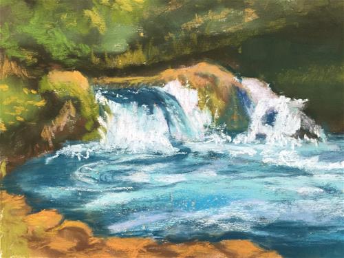 "Sahalie Falls" original fine art by Mary Weil "Sahalie Falls" original fine art by Mary Weil