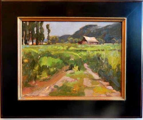 "High Country Barn Grand Teton National Park, plein air landscape painting by Robin Weiss" original fine art by Robin Weiss "High Country Barn Grand Teton National Park, plein air landscape painting by Robin Weiss" original fine art by Robin Weiss