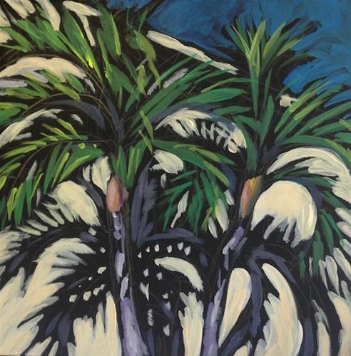 "Two Palms, Indian Rocks Beach" original fine art by Kat Corrigan "Two Palms, Indian Rocks Beach" original fine art by Kat Corrigan