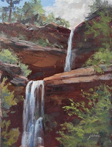 "Kaaterskill Falls Late Morning" original fine art by Jamie Williams Grossman "Kaaterskill Falls Late Morning" original fine art by Jamie Williams Grossman