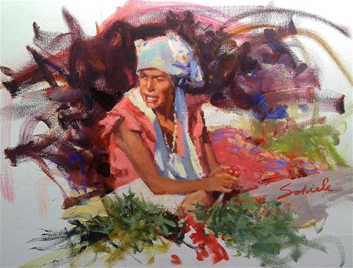 "Mexican market" original fine art by Richard Schiele "Mexican market" original fine art by Richard Schiele