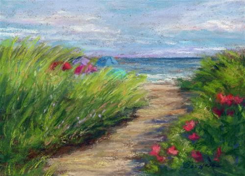 "Dunes & Umbrellas" original fine art by Vikki Bouffard "Dunes & Umbrellas" original fine art by Vikki Bouffard
