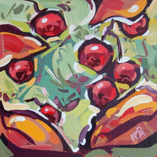 "Autumn Berry Abstraction 8" original fine art by Roger Akesson "Autumn Berry Abstraction 8" original fine art by Roger Akesson