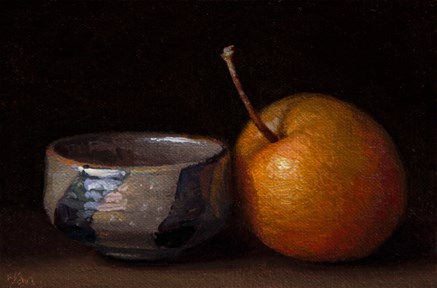 "Chinese Bowl and Asian Pear (+ Laib, Dean, Giacometti...)" original fine art by Abbey Ryan "Chinese Bowl and Asian Pear (+ Laib, Dean, Giacometti...)" original fine art by Abbey Ryan