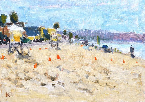 "Pacific Beach Painting" original fine art by Kevin Inman "Pacific Beach Painting" original fine art by Kevin Inman