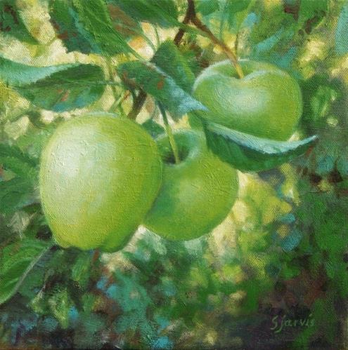 "Green Apples" original fine art by Susan N Jarvis "Green Apples" original fine art by Susan N Jarvis