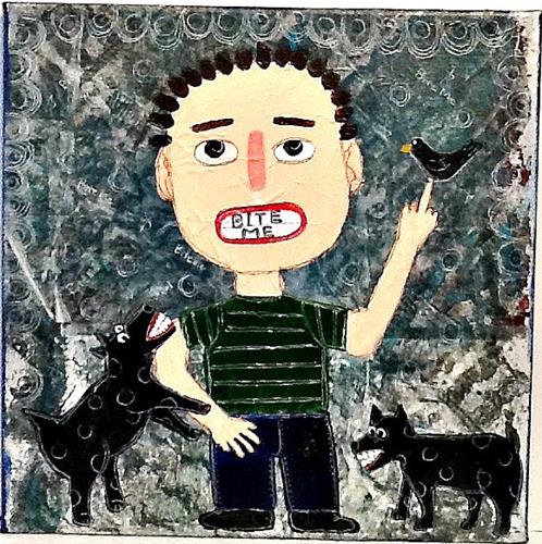 "BITE ME" original fine art by Cindy Zoglmann "BITE ME" original fine art by Cindy Zoglmann