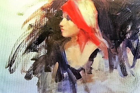 "young girl" original fine art by Richard Schiele "young girl" original fine art by Richard Schiele