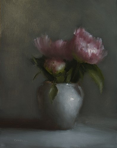 "Peonies in Vase" original fine art by Neil Carroll "Peonies in Vase" original fine art by Neil Carroll