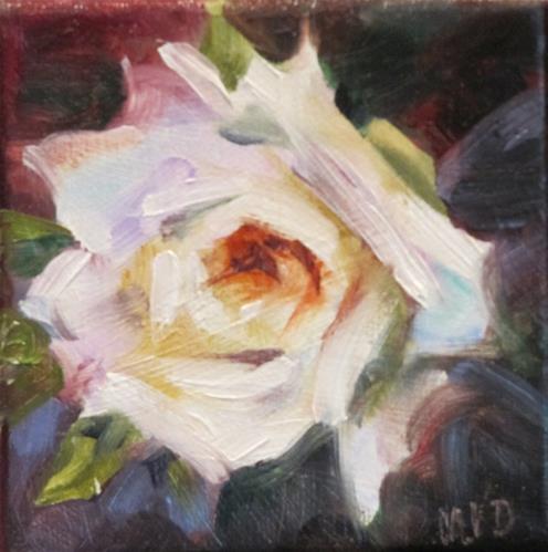 "White Rose" original fine art by Mary Van Deman "White Rose" original fine art by Mary Van Deman