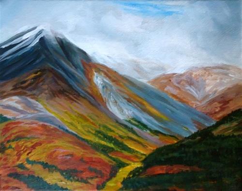 "Slide on the North Canol, Yukon" original fine art by Jackie Irvine "Slide on the North Canol, Yukon" original fine art by Jackie Irvine