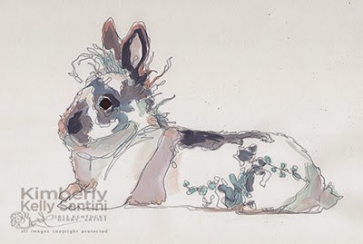 "Chasing Rabbits" original fine art by Kimberly Santini "Chasing Rabbits" original fine art by Kimberly Santini