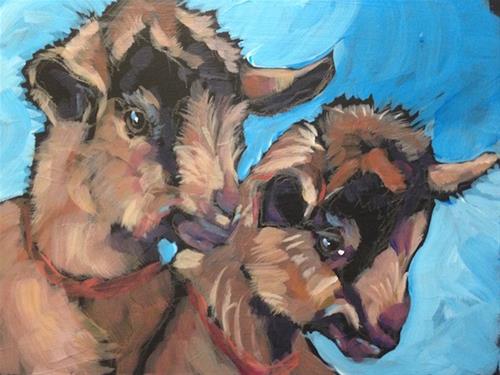 "March 24, Twice the FUN" original fine art by Kat Corrigan "March 24, Twice the FUN" original fine art by Kat Corrigan