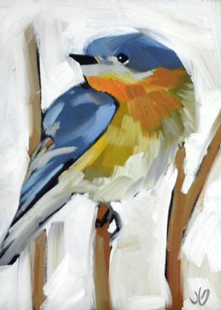 "Bluebird II" original fine art by Jessica Green "Bluebird II" original fine art by Jessica Green