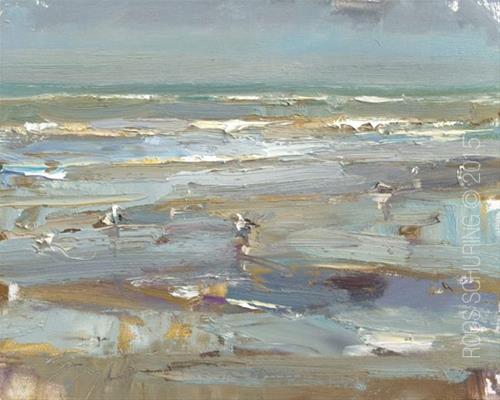 "Birds fishing for Sea Stars" original fine art by Roos Schuring "Birds fishing for Sea Stars" original fine art by Roos Schuring