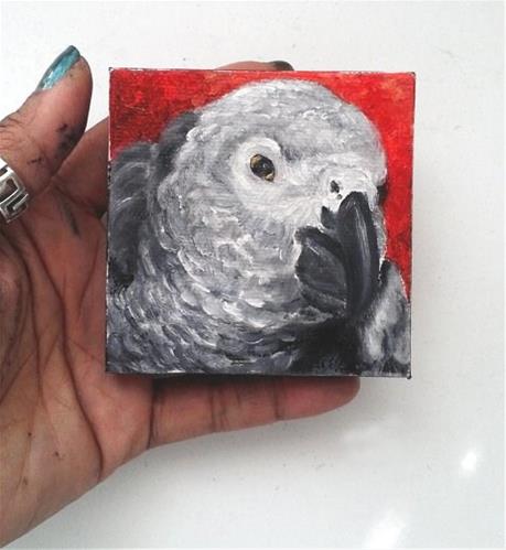 "African Grey Parrot Bird Pet Portrait" original fine art by Camille Morgan "African Grey Parrot Bird Pet Portrait" original fine art by Camille Morgan