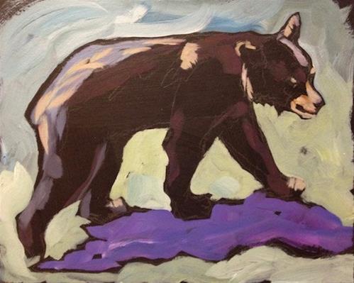 "White Earth Bear- Auction!" original fine art by Kat Corrigan "White Earth Bear- Auction!" original fine art by Kat Corrigan