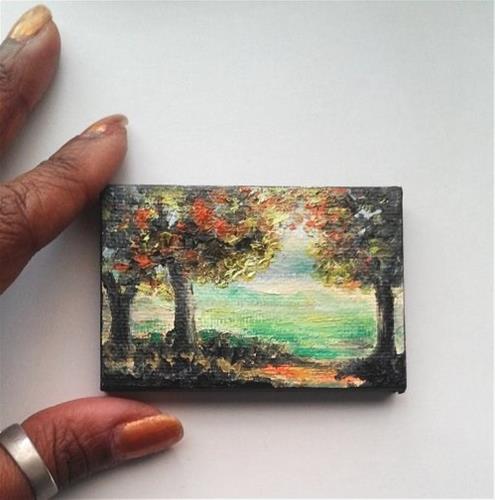 "Fall Trees Landscape" original fine art by Camille Morgan "Fall Trees Landscape" original fine art by Camille Morgan
