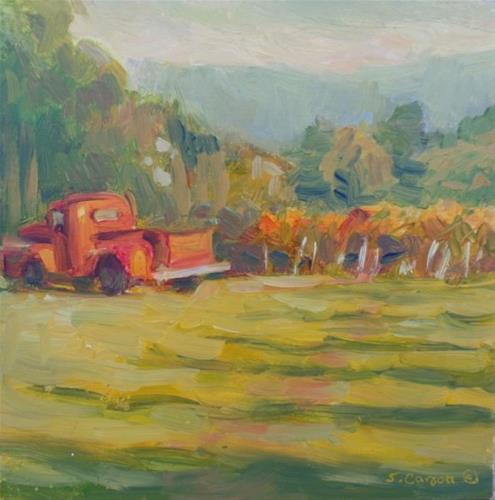 "Red Truck" original fine art by Suzanne Carson "Red Truck" original fine art by Suzanne Carson