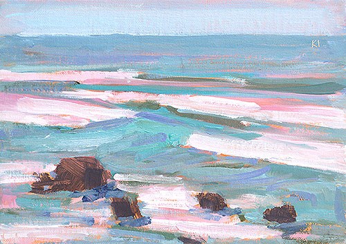 "Cabrillo Surf" original fine art by Kevin Inman "Cabrillo Surf" original fine art by Kevin Inman