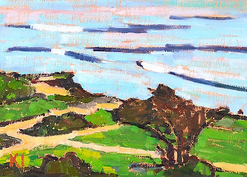 "Ocean Beach, San Diego" original fine art by Kevin Inman "Ocean Beach, San Diego" original fine art by Kevin Inman