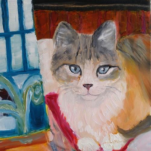 "Painting Assistant" original fine art by Lou Belcher "Painting Assistant" original fine art by Lou Belcher