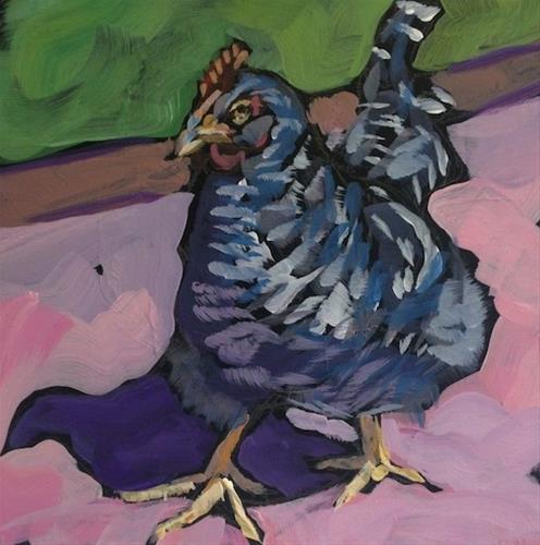 "Hen Strut" original fine art by Kat Corrigan "Hen Strut" original fine art by Kat Corrigan