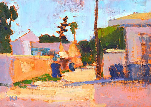 "Ocean Beach Alley Painting" original fine art by Kevin Inman "Ocean Beach Alley Painting" original fine art by Kevin Inman