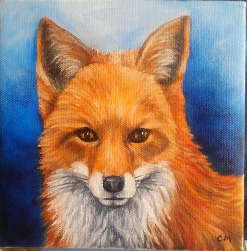 "Fox Portrait" original fine art by Camille Morgan "Fox Portrait" original fine art by Camille Morgan
