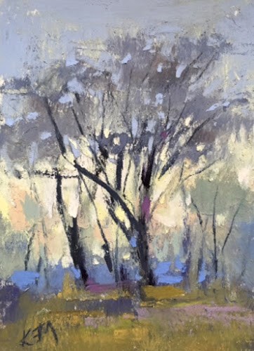 "Painting Minis on a Blustery Day" original fine art by Karen Margulis "Painting Minis on a Blustery Day" original fine art by Karen Margulis