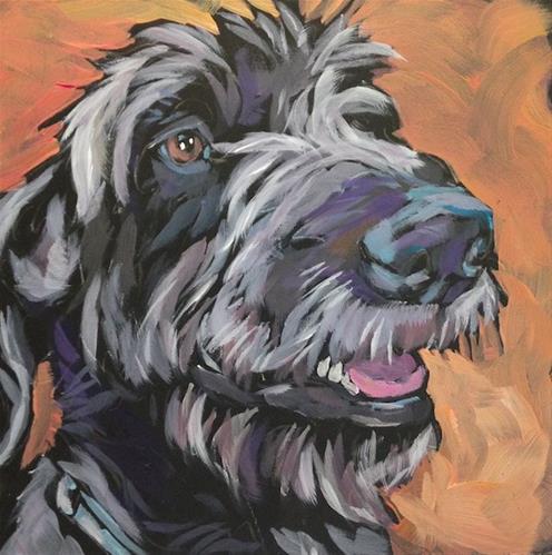 "July 9, Jax!" original fine art by Kat Corrigan "July 9, Jax!" original fine art by Kat Corrigan