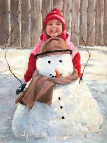 "Say Cheese Frosty...Say CHEEZZZZE!" original fine art by Cindy Gillett "Say Cheese Frosty...Say CHEEZZZZE!" original fine art by Cindy Gillett
