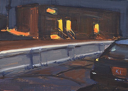 "Nocturne, Georgia Street Bridge" original fine art by Kevin Inman "Nocturne, Georgia Street Bridge" original fine art by Kevin Inman